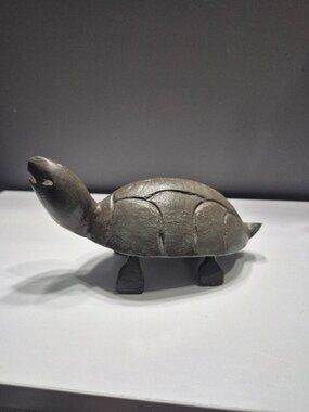 Hand Painted Wood Turtle from Jamaica
